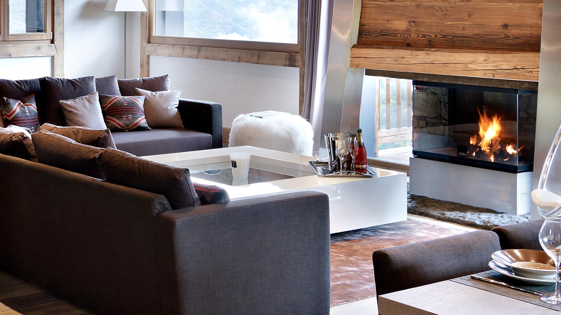 Chalet Apsara - Méribel - Salon - Cheminée