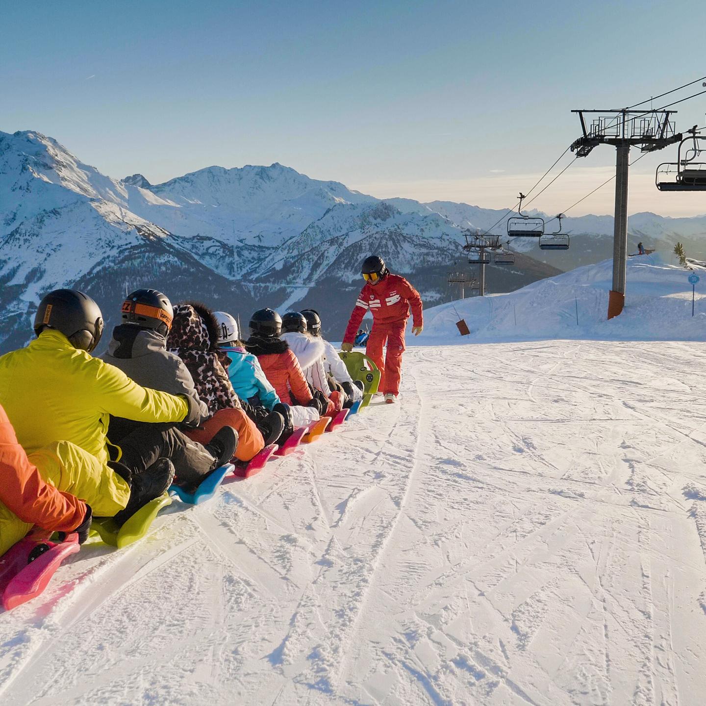 Destination la rosière - enfant -luge -esf