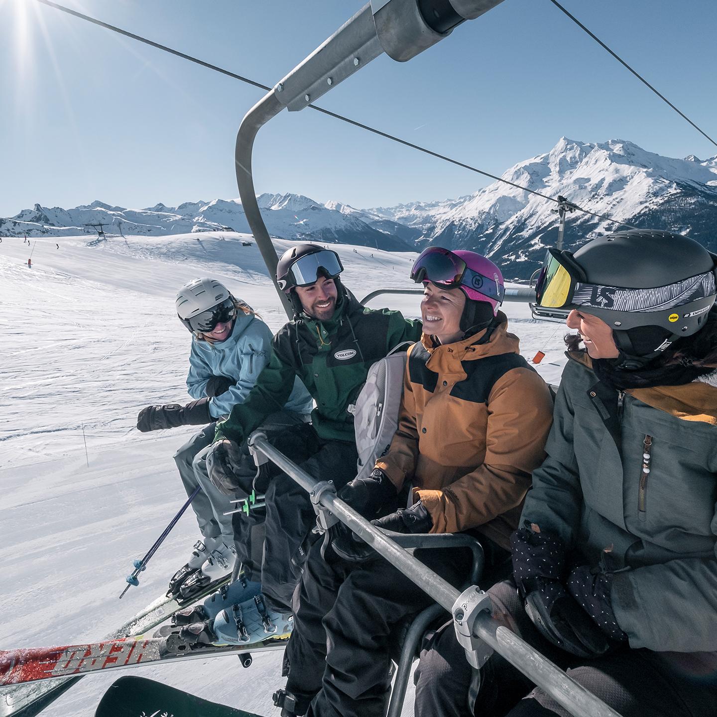 Destination La rosière - espace san bernardo - télésiège - amis - ski