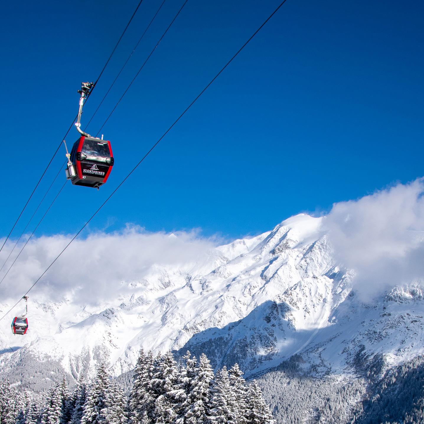 Destination contamines - téléphérique
