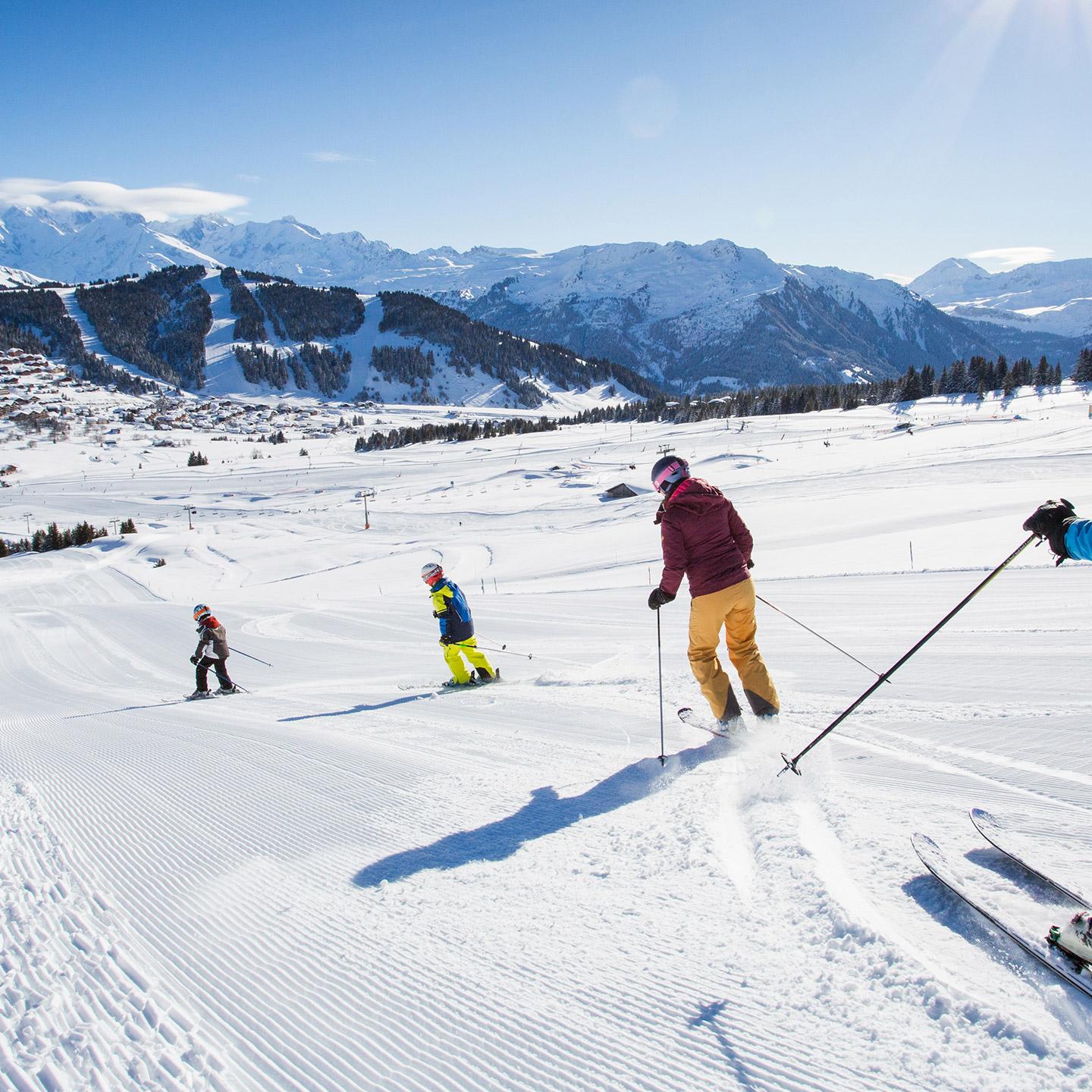 Ski de piste sur l'espace diamant