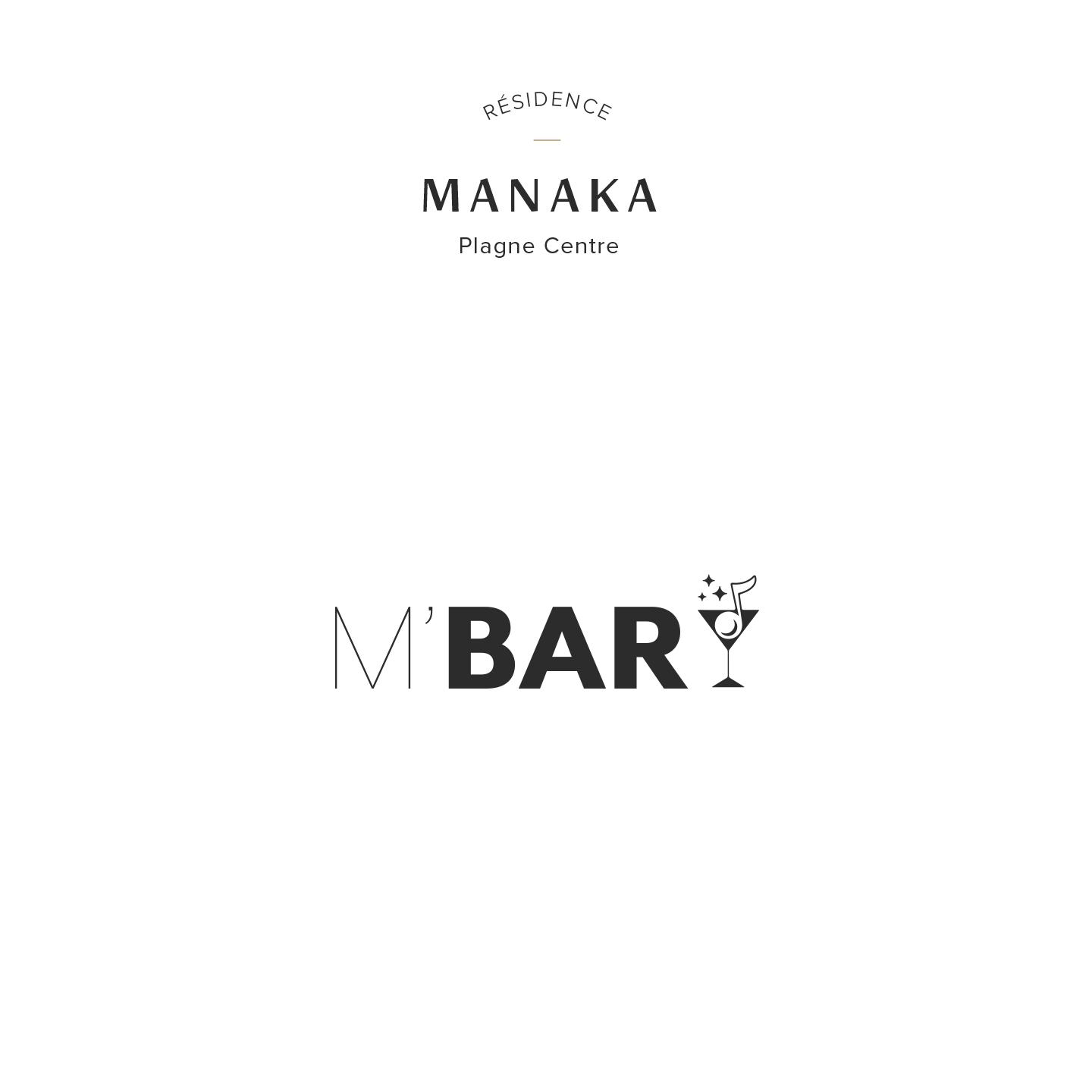 Carte du M'Bar de Manaka à La Plagne