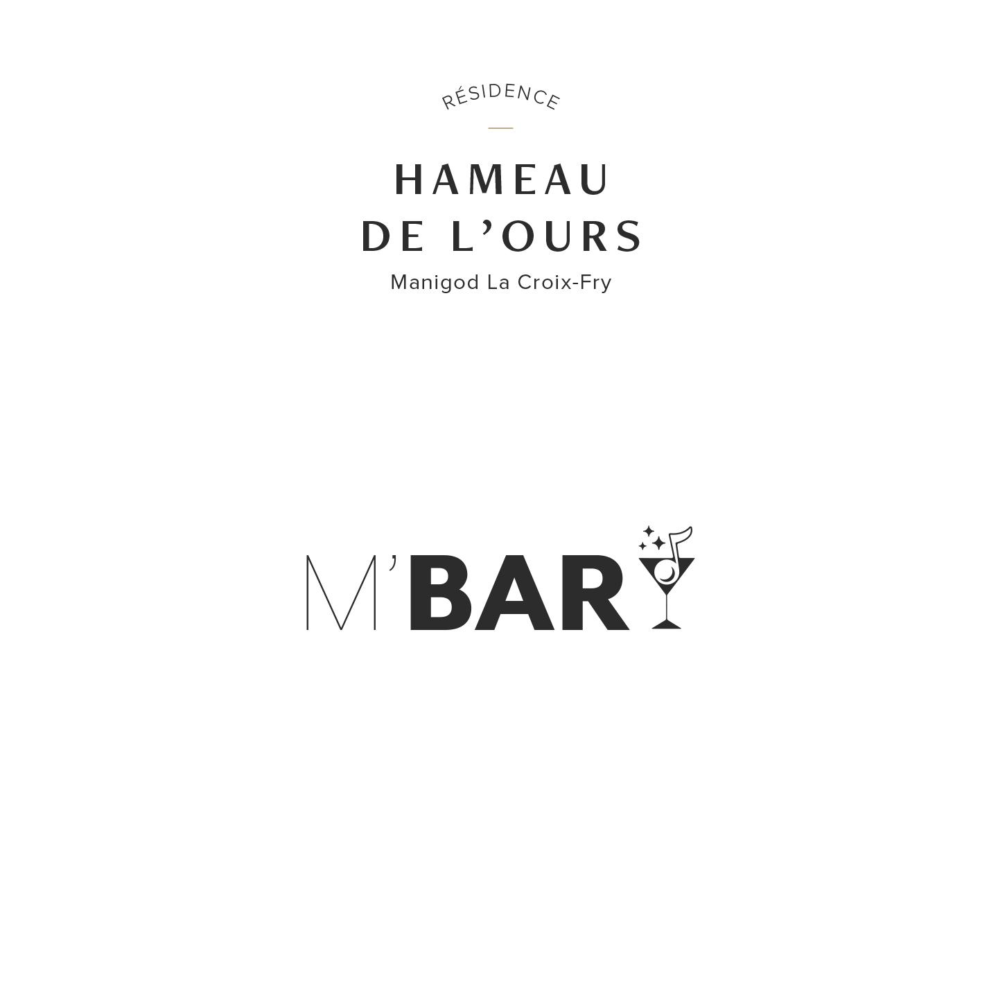 Carte du M'Bar du Hameau de l'Ours à Manigod