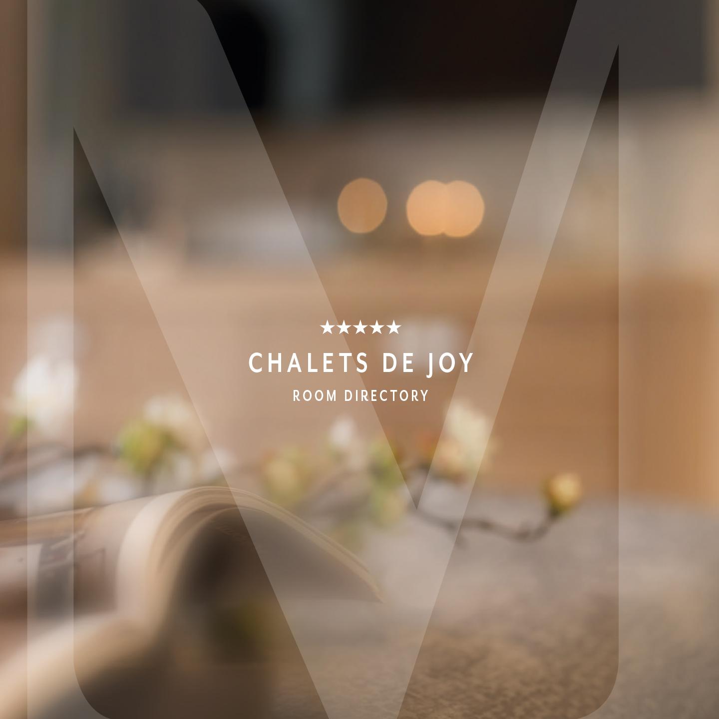 Room directory des Chalets de Joy 