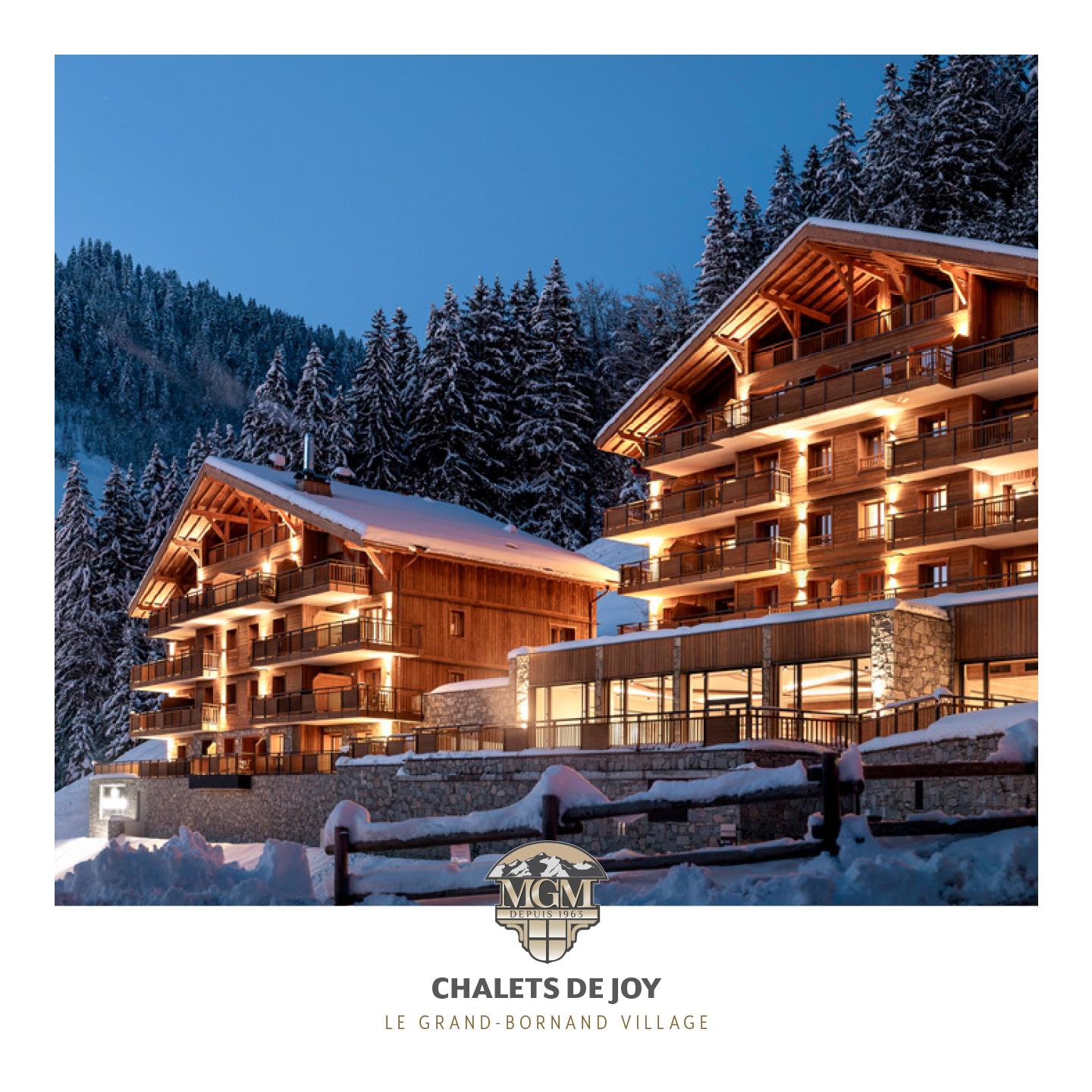 Brochure de la résidence Chalets de Joy au Grand-Bornand