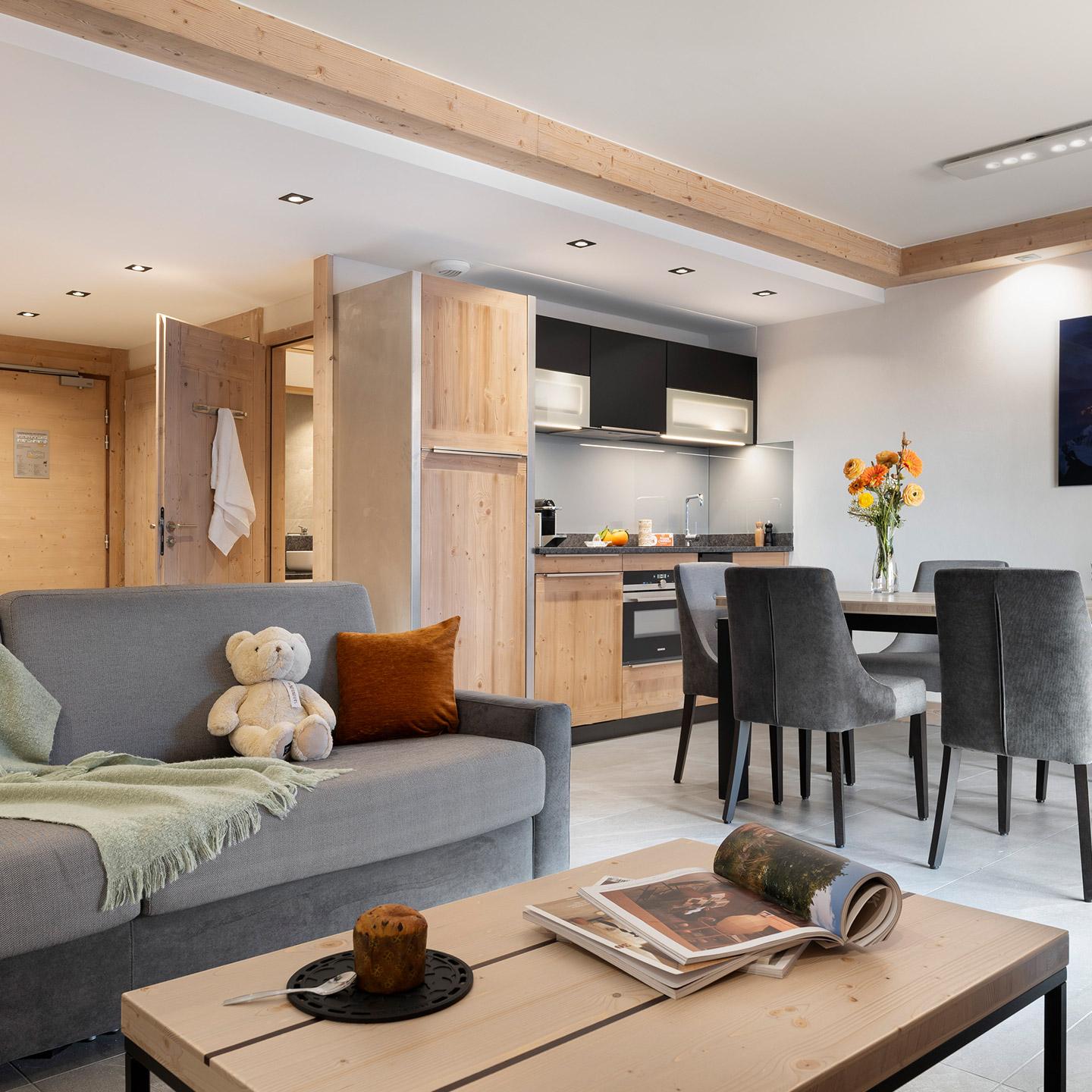 Résidence Akoya - Valmorel - 3P6 Duplex - Pièce à vivre