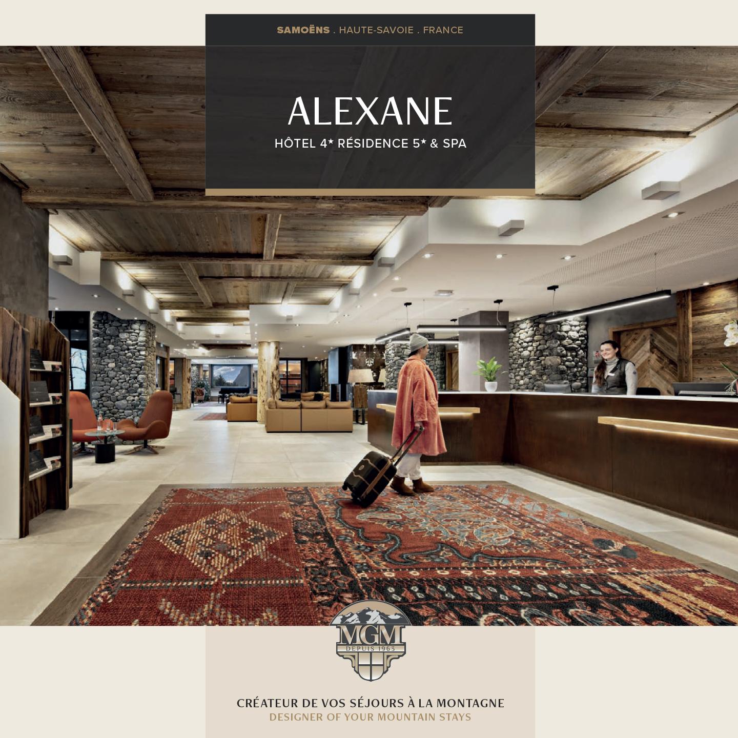 Brochure de la résidence et de l'hôtel Alexane à Samoëns