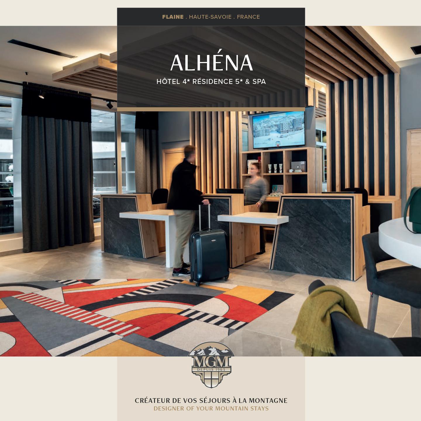 Brochure de l'hôtel et résidence Alhéna à Flaine