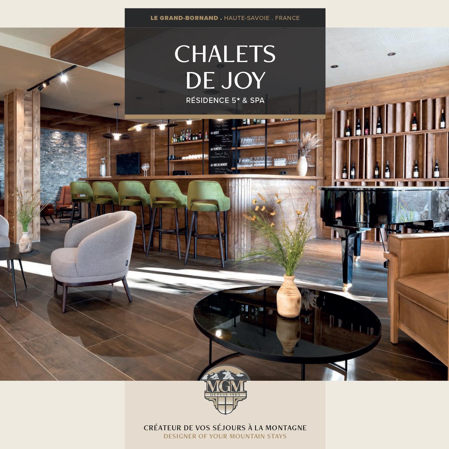 Brochure de la résidence Chalets de Joy au Grand-Bornand