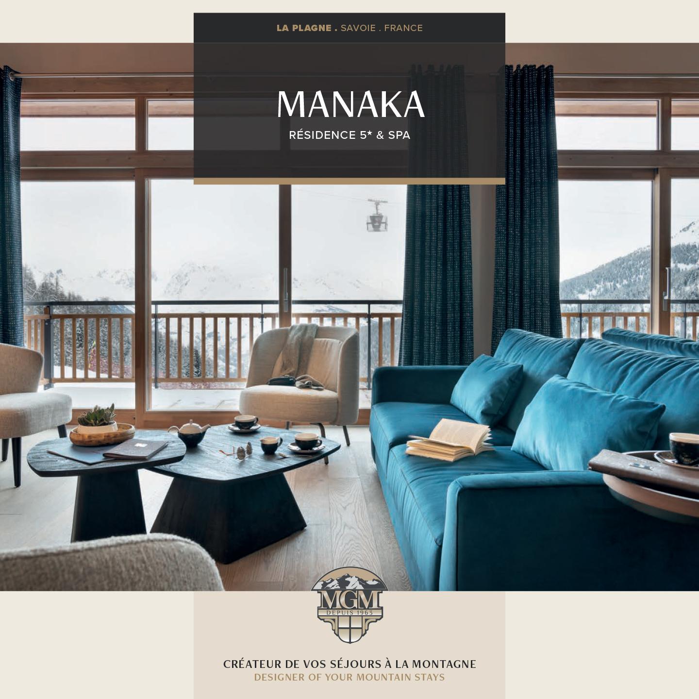 Brochure de la résidence Manaka à La Plagne