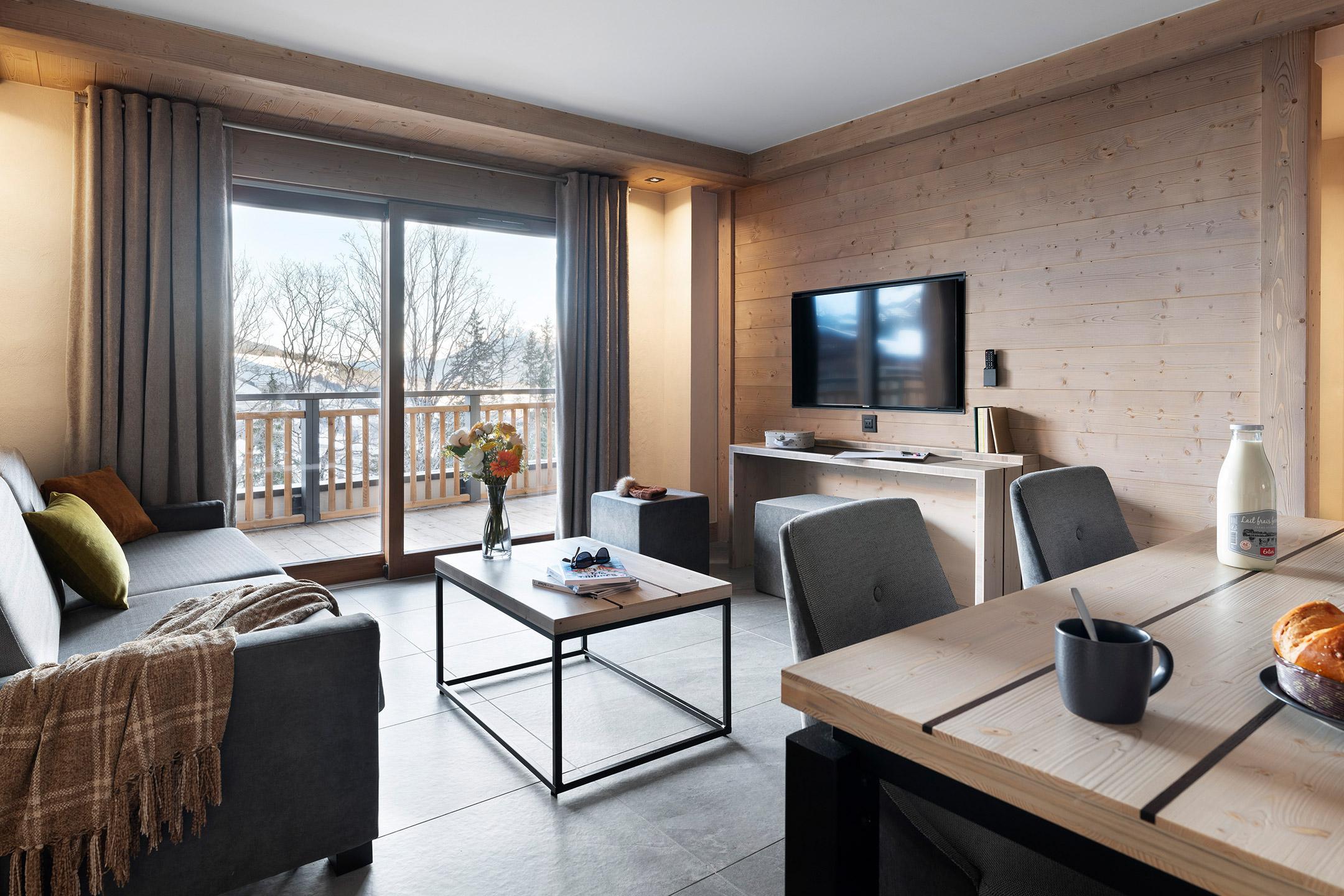 Résidence Akoya - Valmorel - 3P6 Prestige - Pièce à vivre