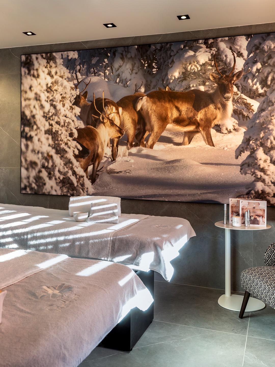 Salle de soins du Spa Montagnes du Monde® de la résidence Amaya aux Saisies