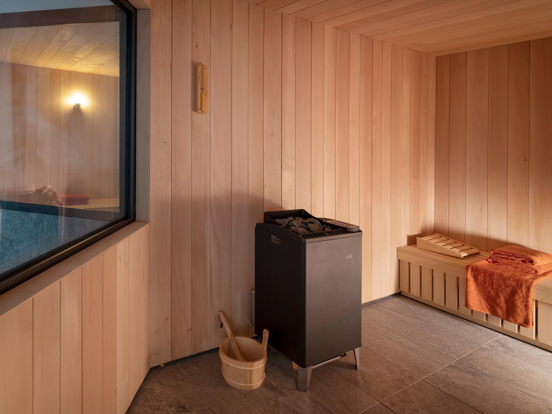 Le sauna de l'hôtel et résidence Alpen Lodge à La Rosière