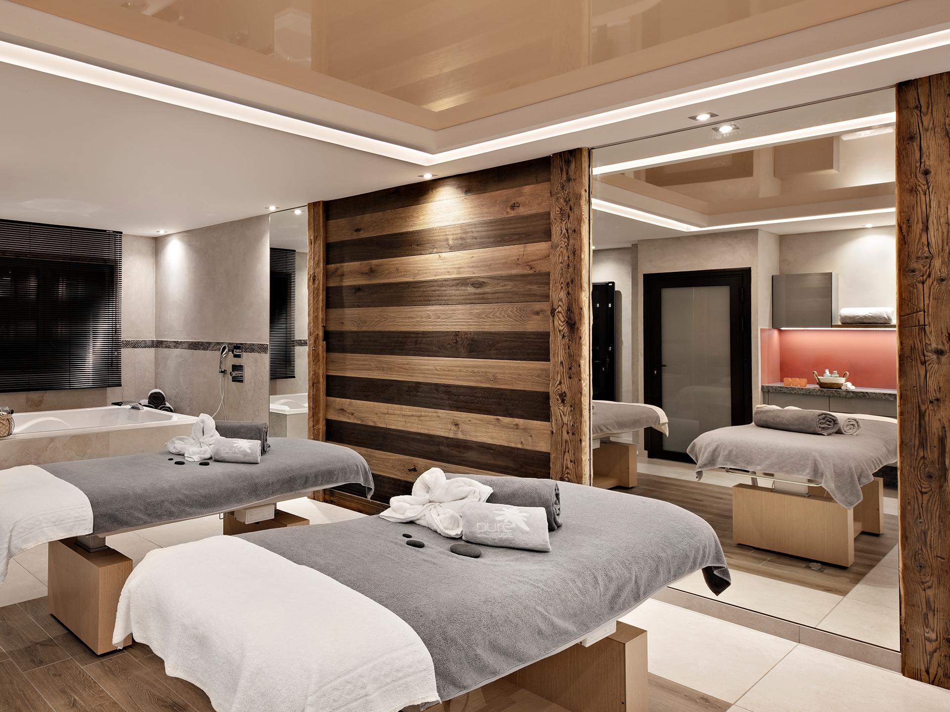 Les salles de soins du Spa Montagnes du Monde® de l'hôtel et résidence Alexane à Samoëns