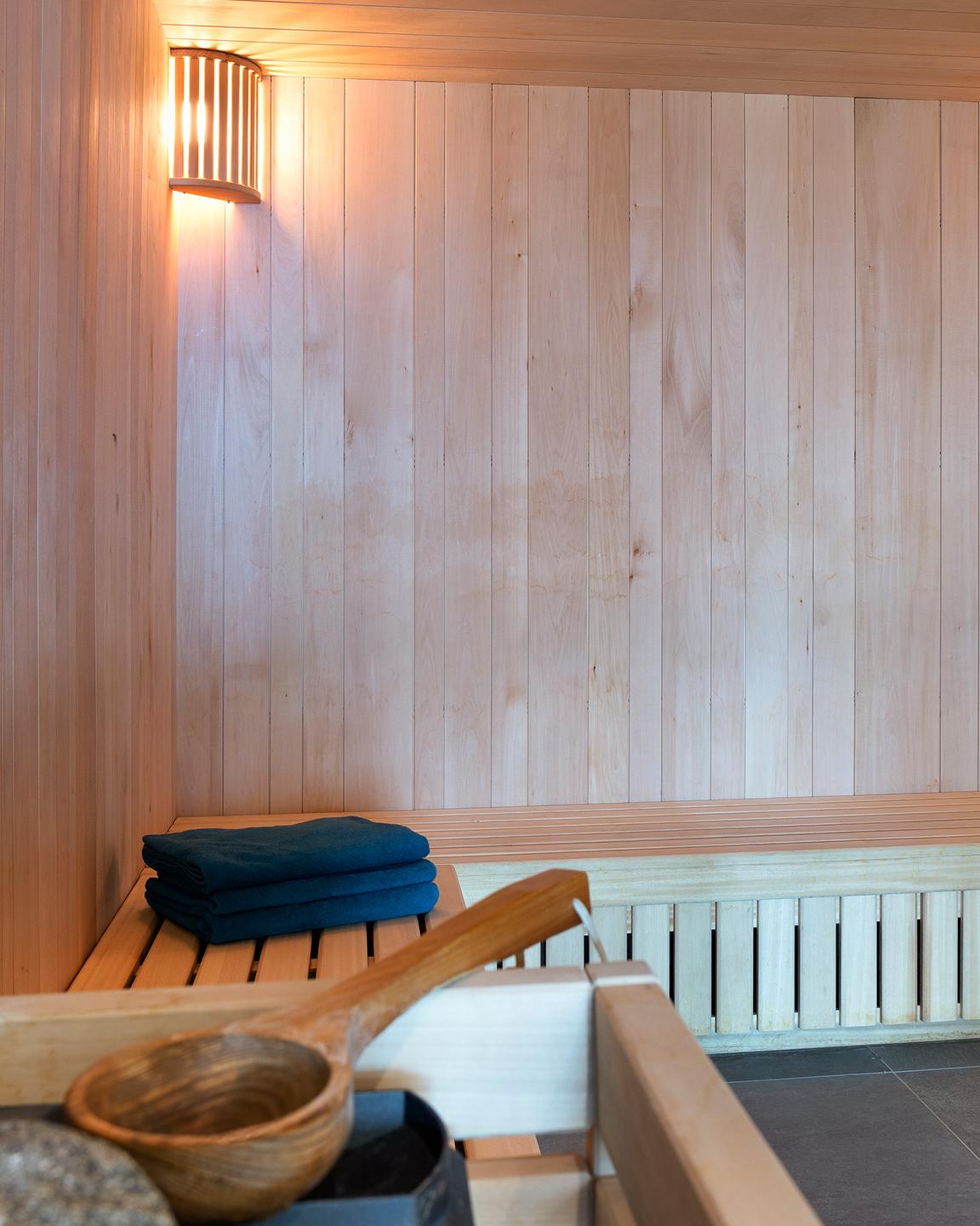 Le sauna de l'espace bien-être des Chalets de Joy au Grand-Bornand