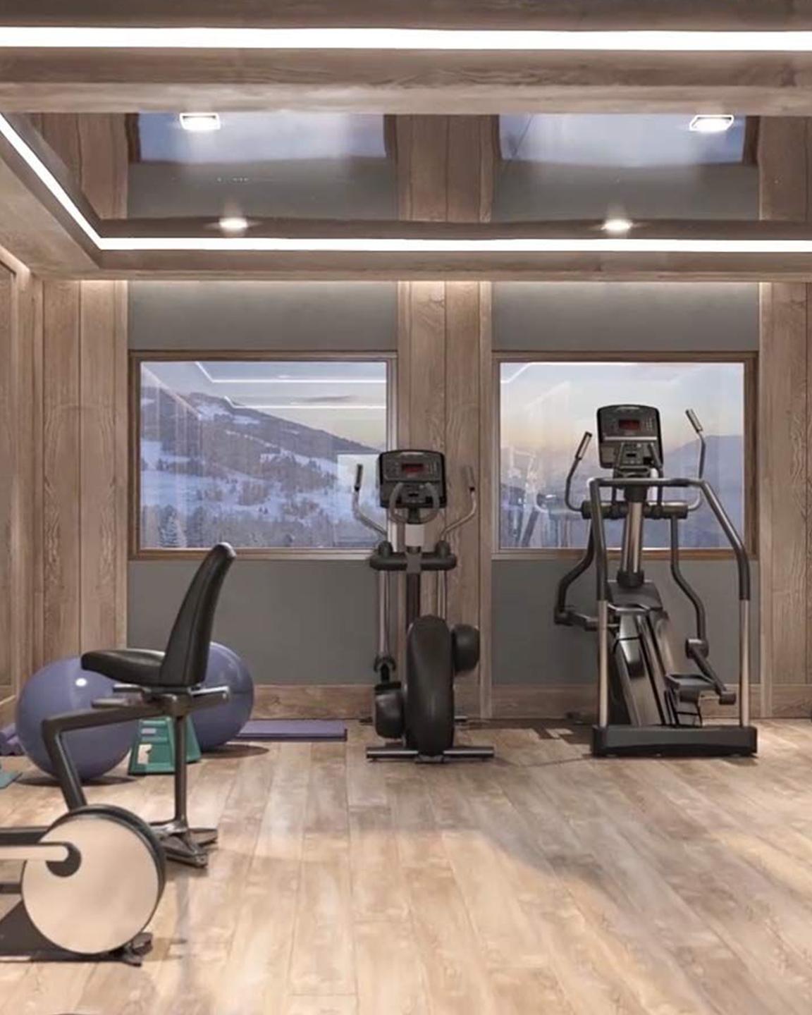 Salle fitness de la résidence Manaka à La Plagne