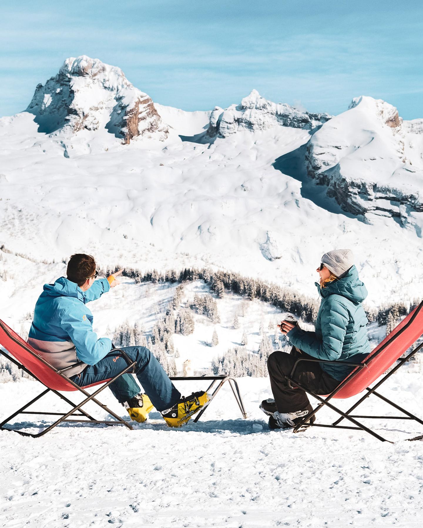 Activité Hiver - Pause boissons au ski