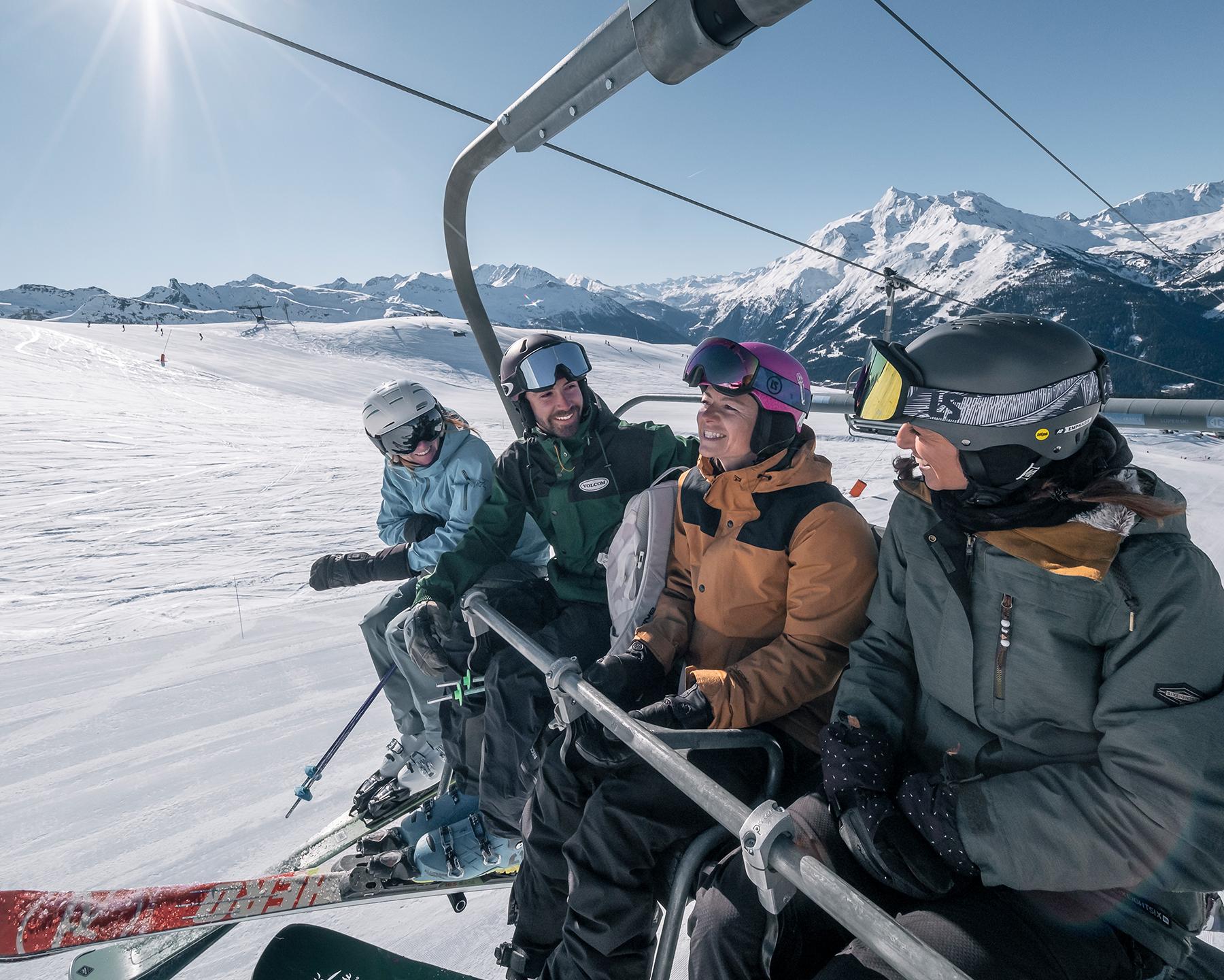 Destination La rosière - espace san bernardo - télésiège - amis - ski