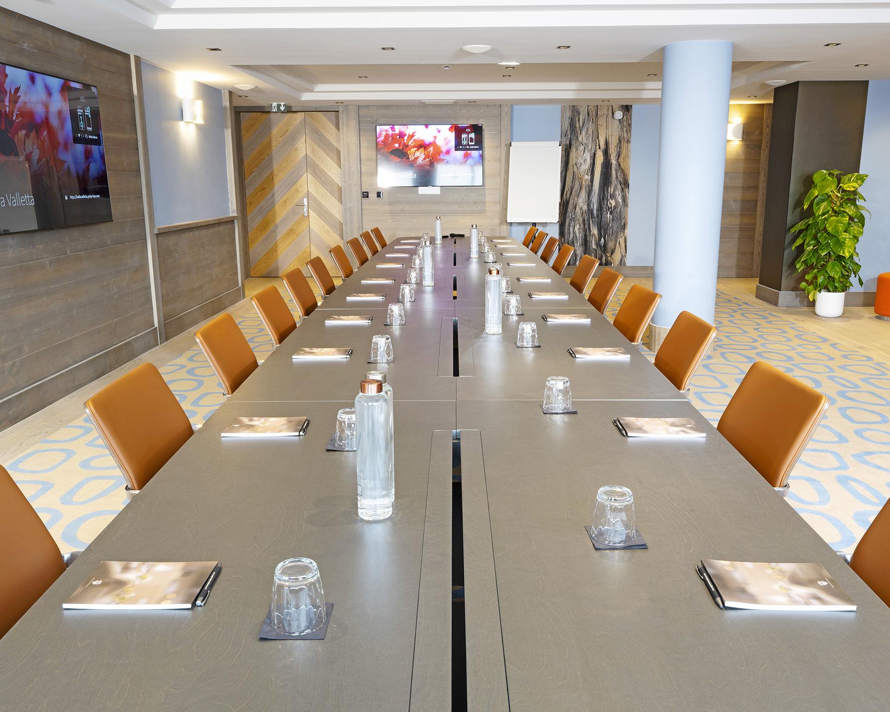 Salle de séminaire Mont Valaisan de l'hôtel et résidence Alpen Lodge de La Rosière