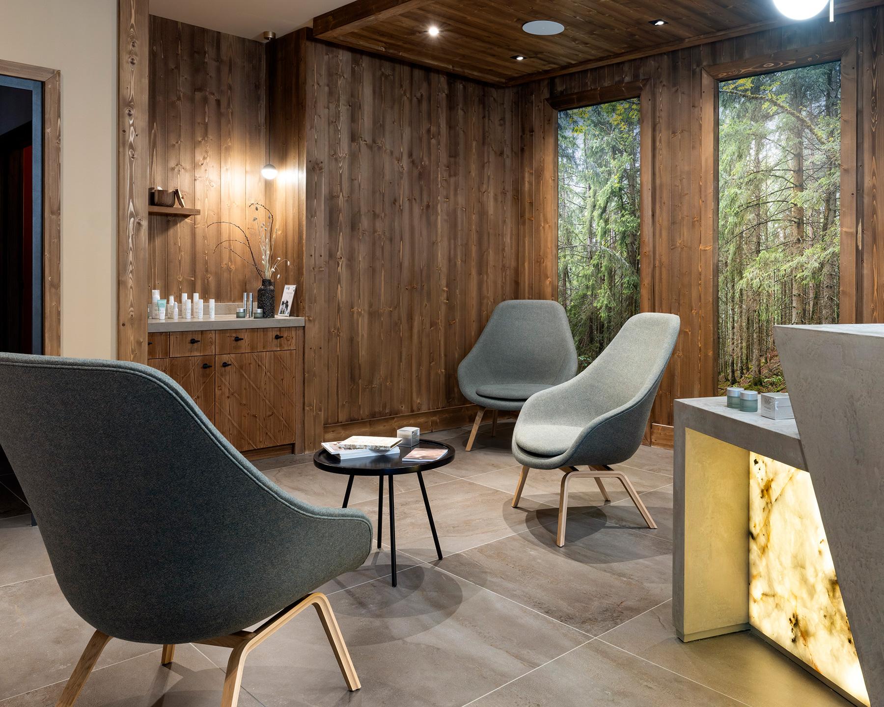 Accueil du Spa Montagnes du Monde® de la résidence Chalets de Joy au Grand-Bornand