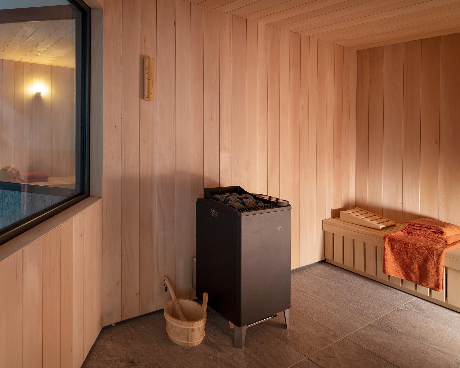 Le sauna de l'hôtel et résidence Alpen Lodge à La Rosière