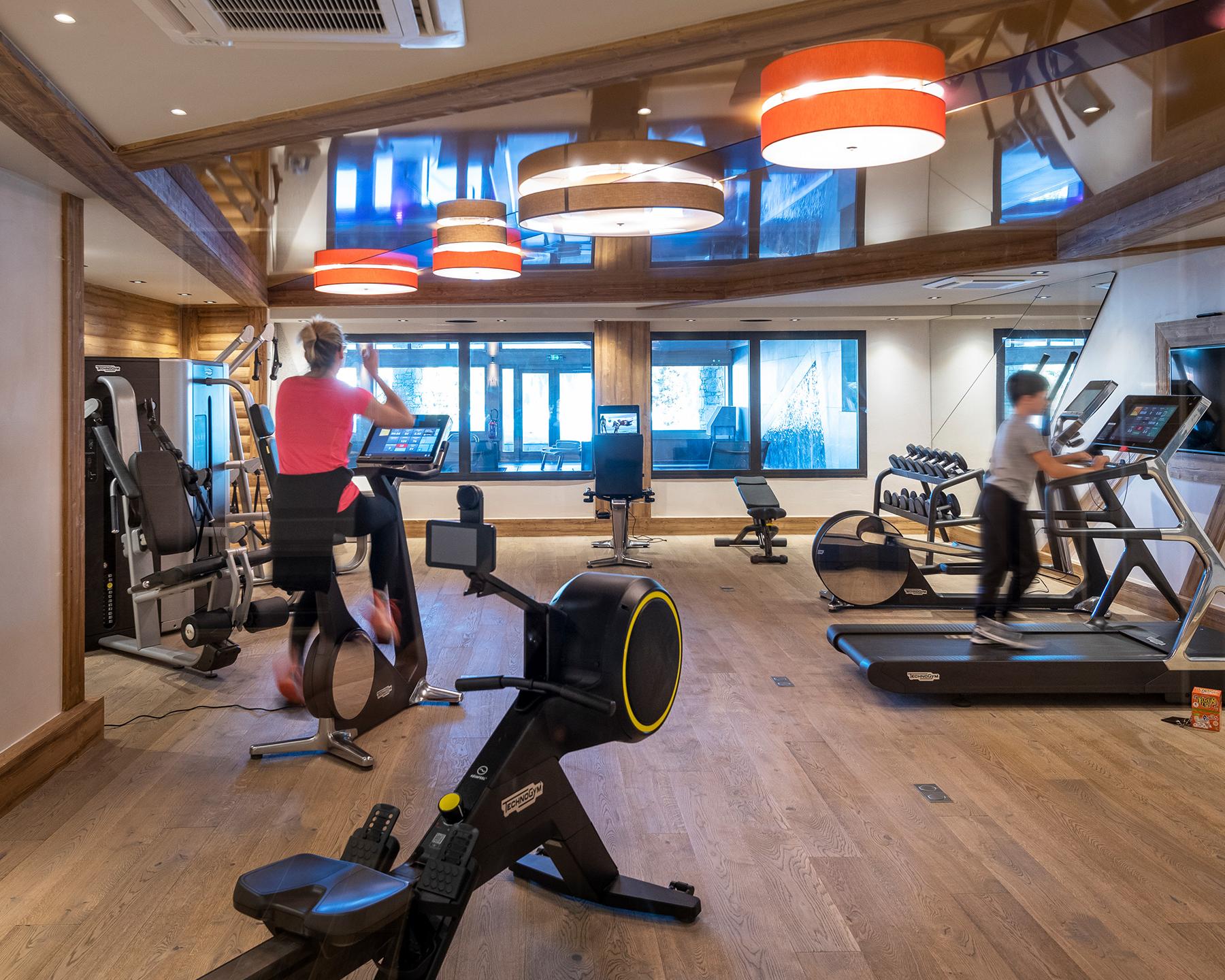 Salle fitness de la résidence Amaya aux Saisies