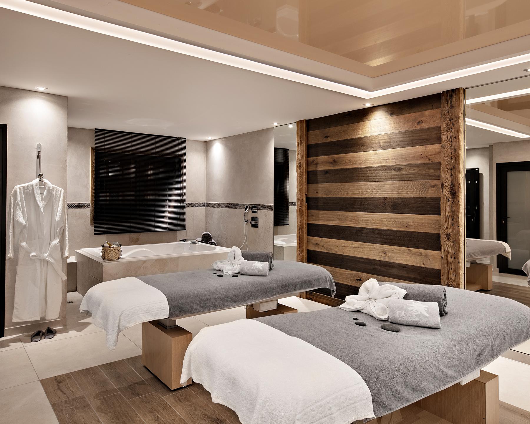 Les salles de soins du Spa Montagnes du Monde® de l'hôtel et résidence Alexane à Samoëns