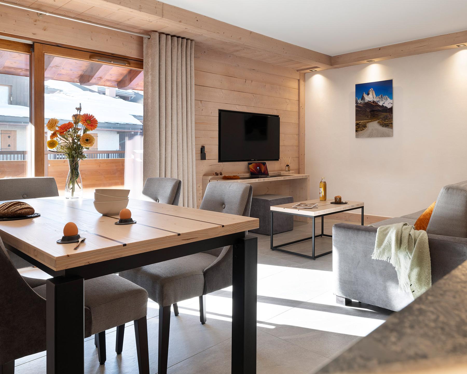 Résidence Akoya - Valmorel - 3P6 Duplex - Pièce de vie