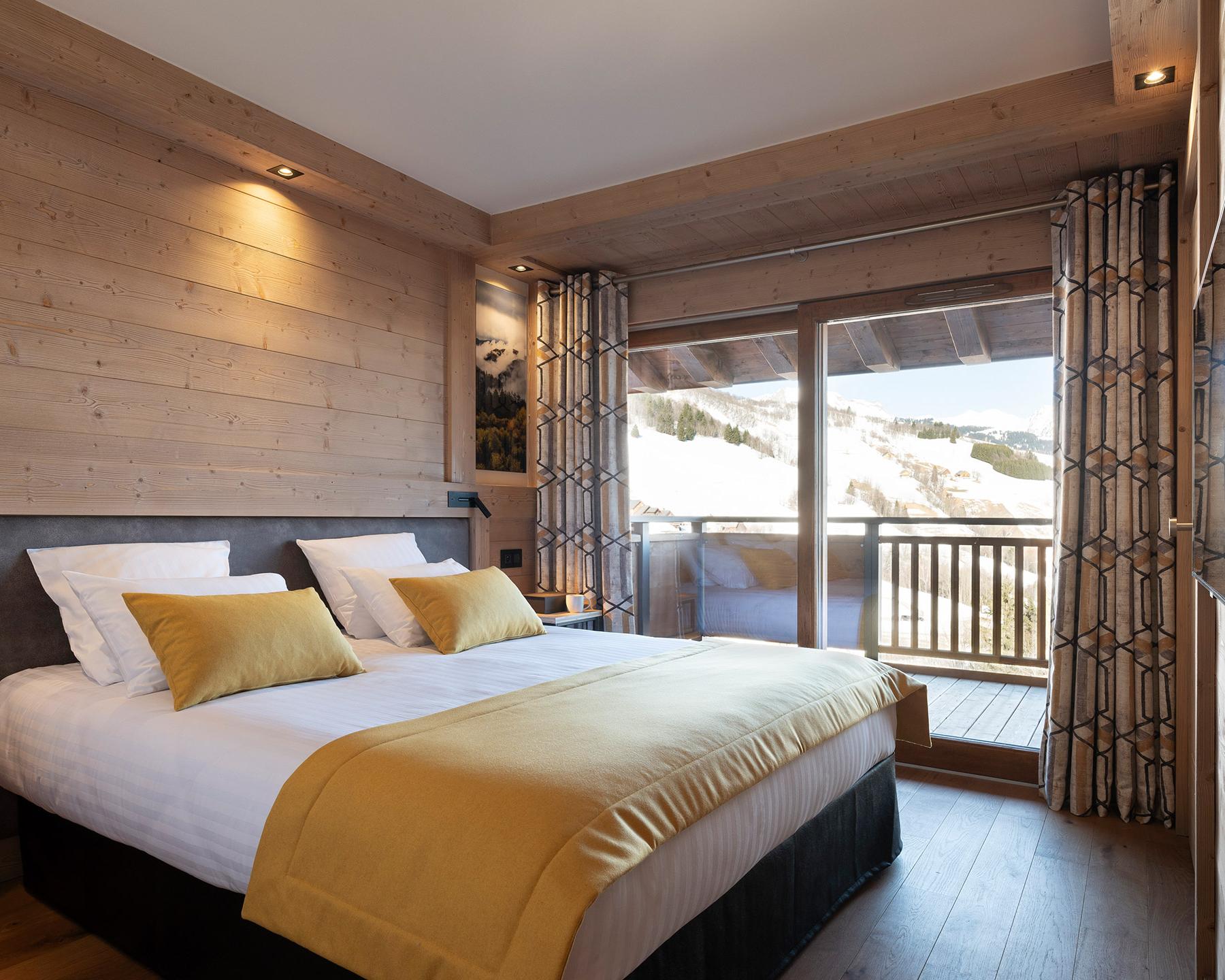 Résidence Akoya - Valmorel - 4P8 Prestige - Chambre avec vue vallée