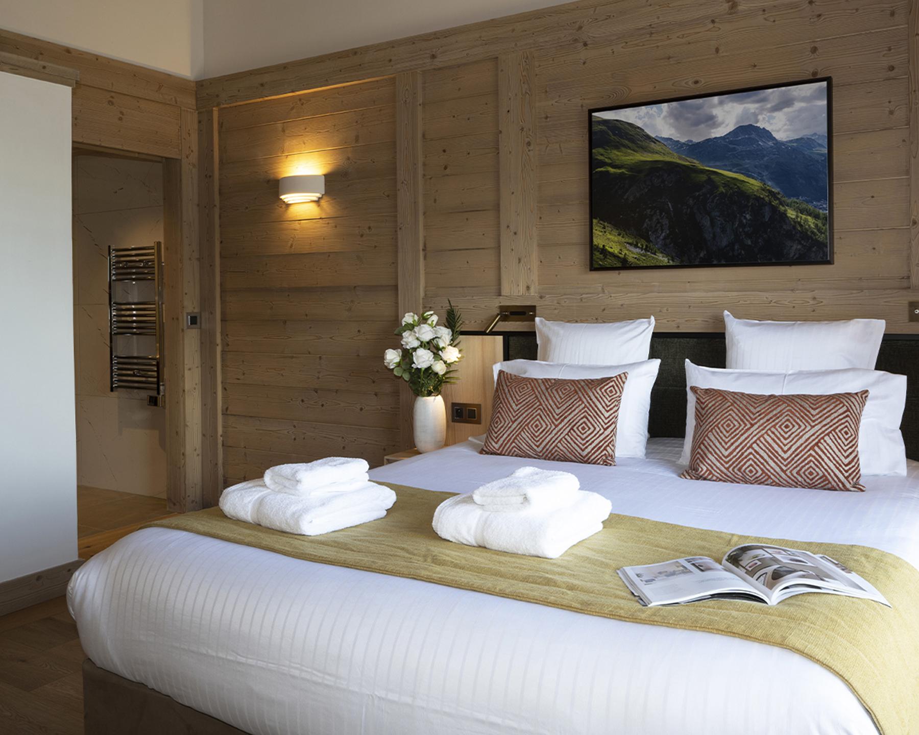 Hôtel Alpen Lodge - La Rosière - Lit