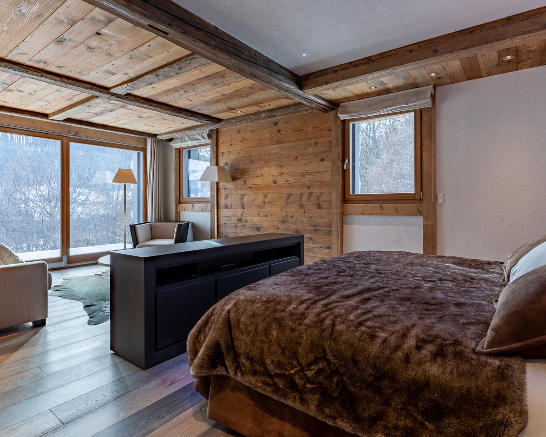 Chambre avec coin détente du Chalet Apsara à Méribel