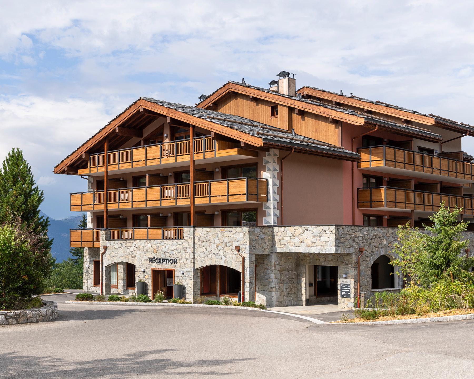 Akoya à Valmorel, vue extérieure en été