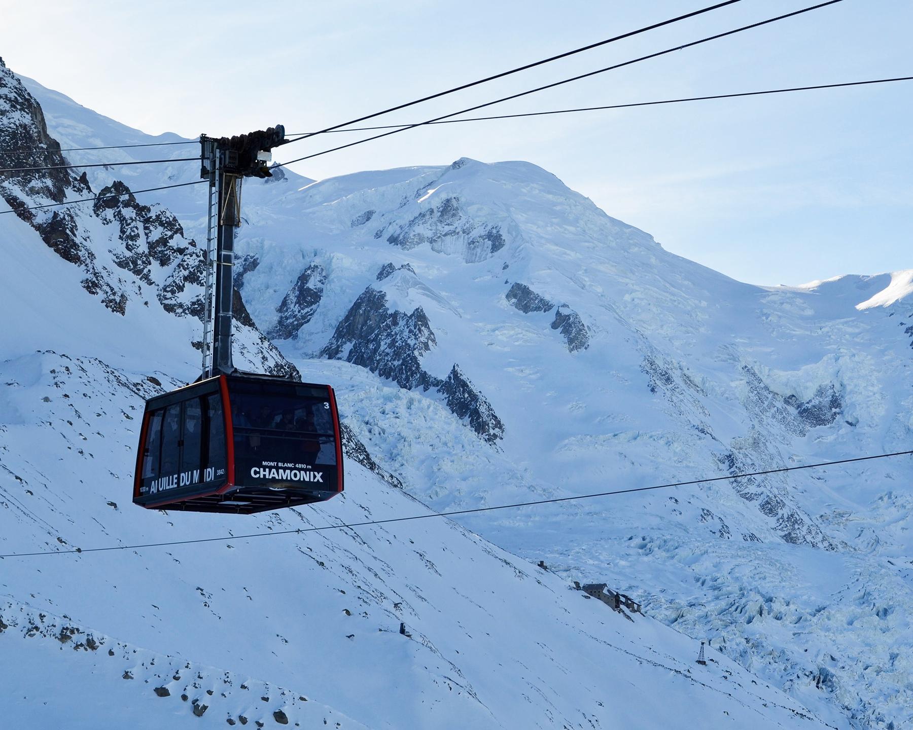 Téléphérique de l'Aiguille du Midi à Chamonix