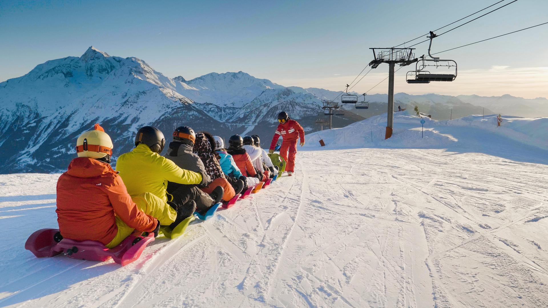 Destination la rosière - enfant -luge -esf