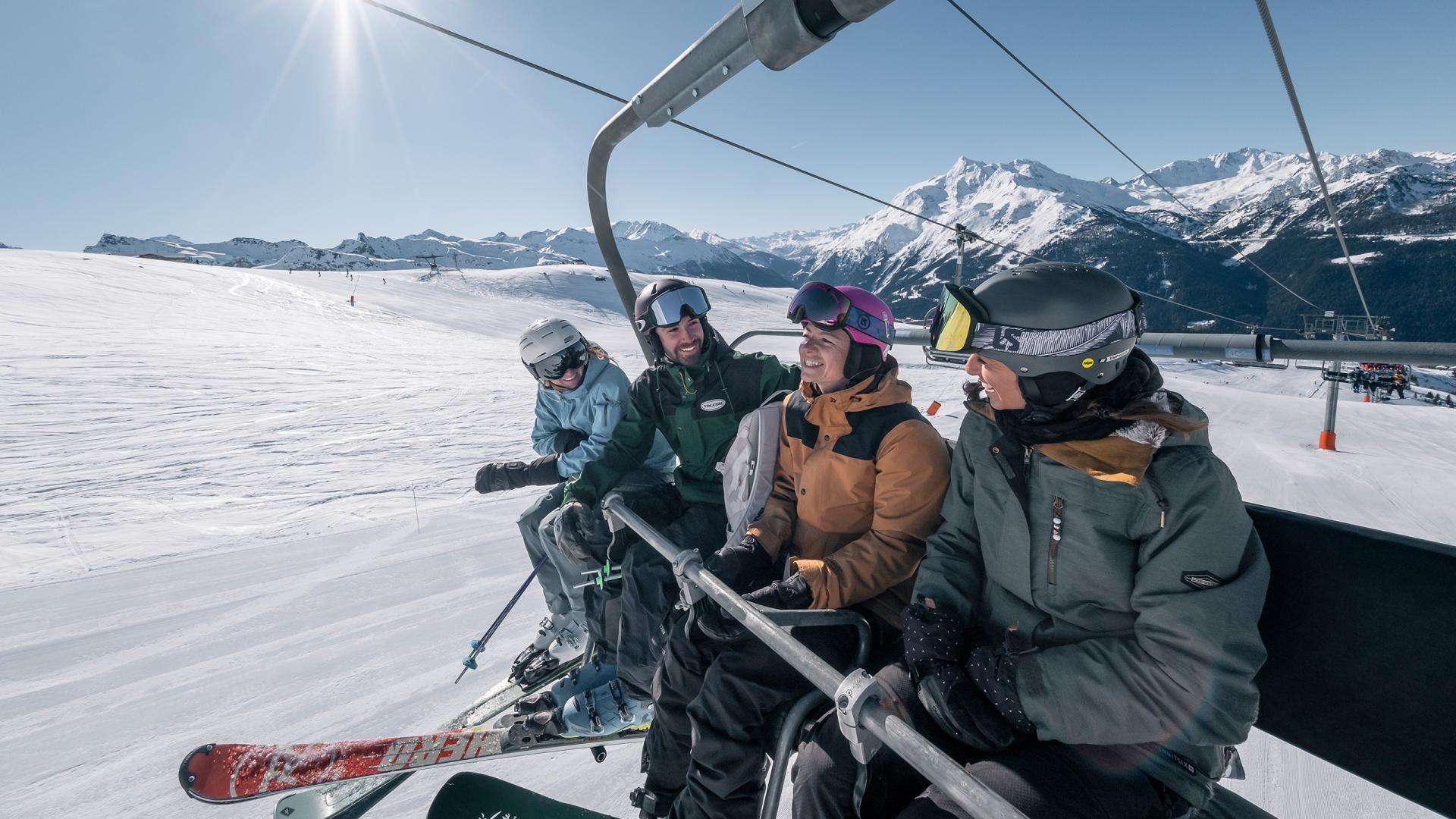 Destination La rosière - espace san bernardo - télésiège - amis - ski