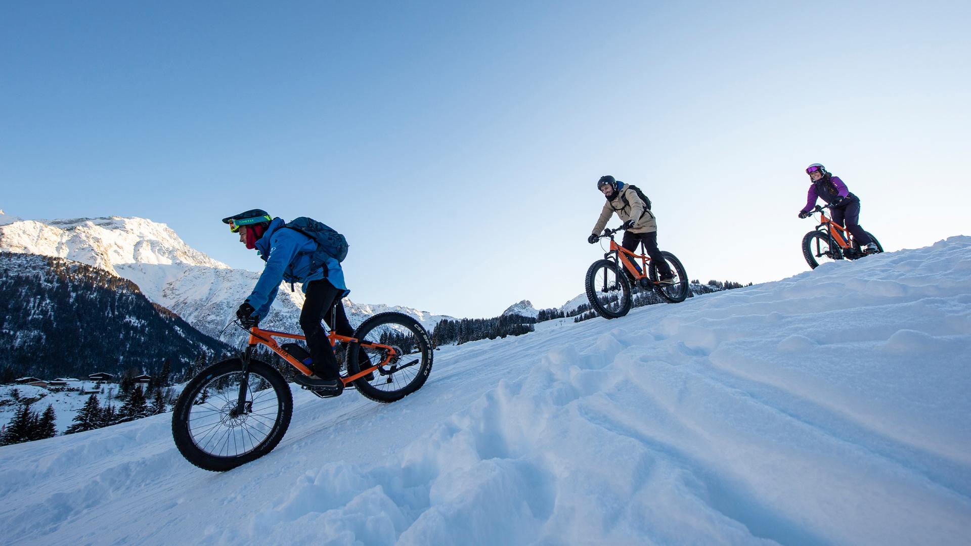 destination contamines - fat bike