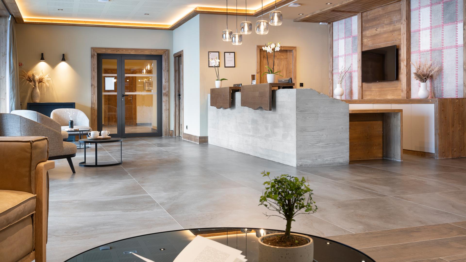 La réception des Chalets de Joy au Grand-Bornand