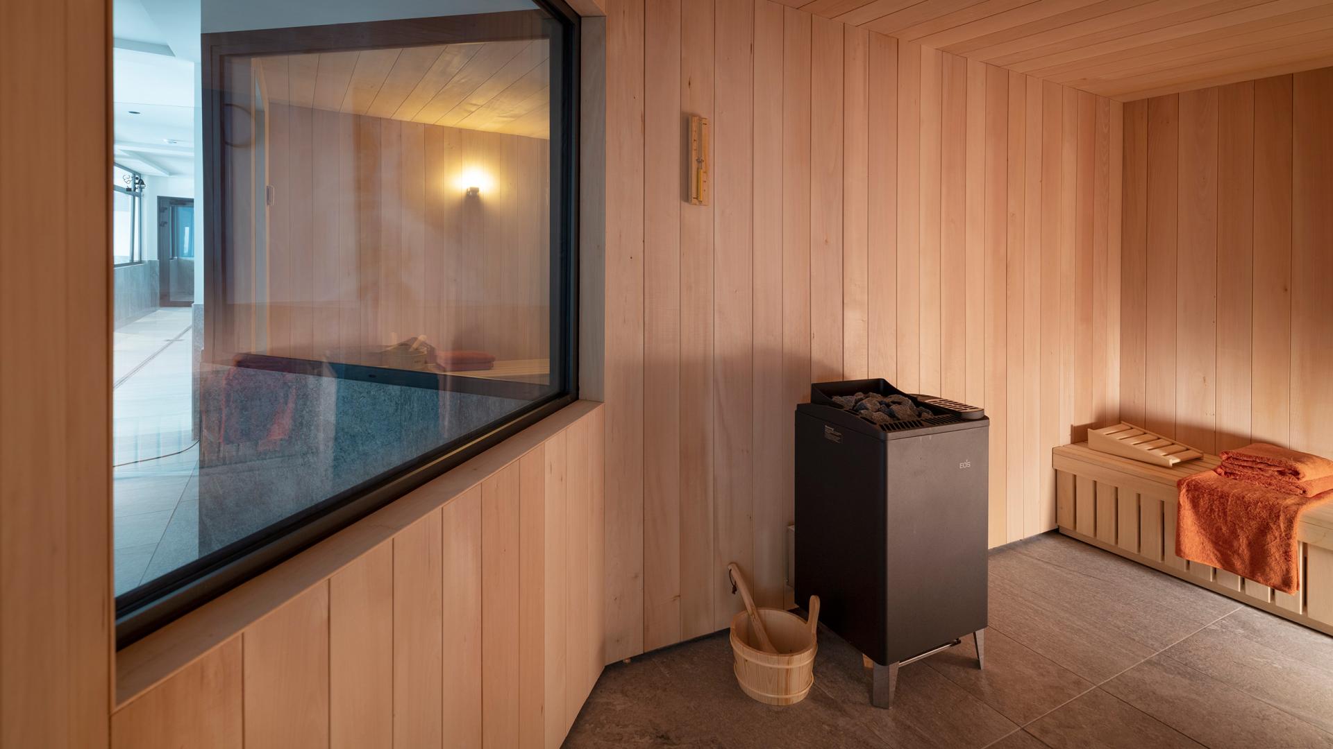 Le sauna de l'hôtel et résidence Alpen Lodge à La Rosière