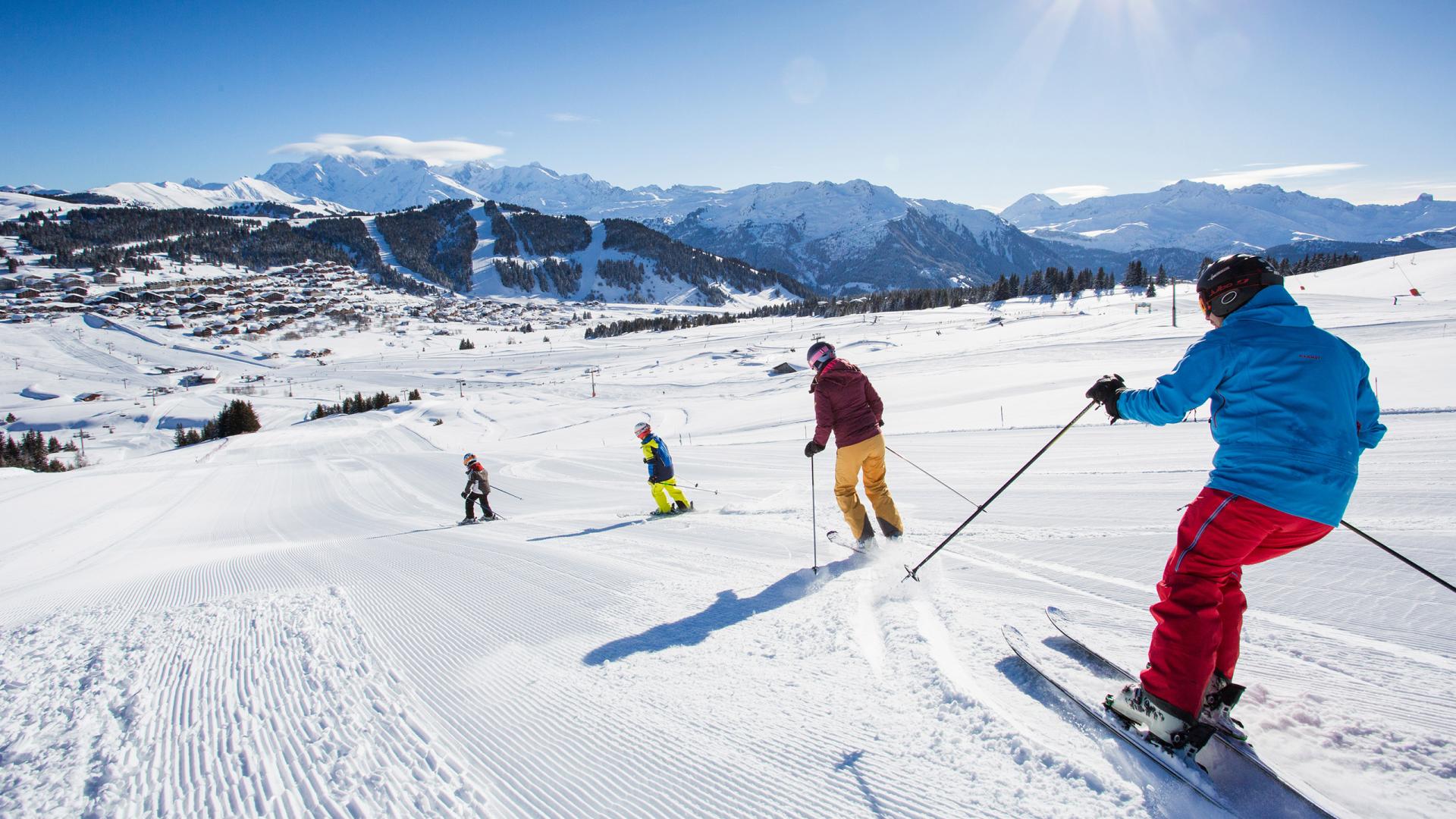 Ski de piste sur l'espace diamant