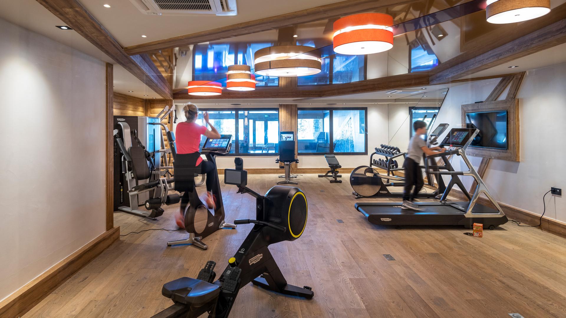 Salle fitness de la résidence Amaya aux Saisies