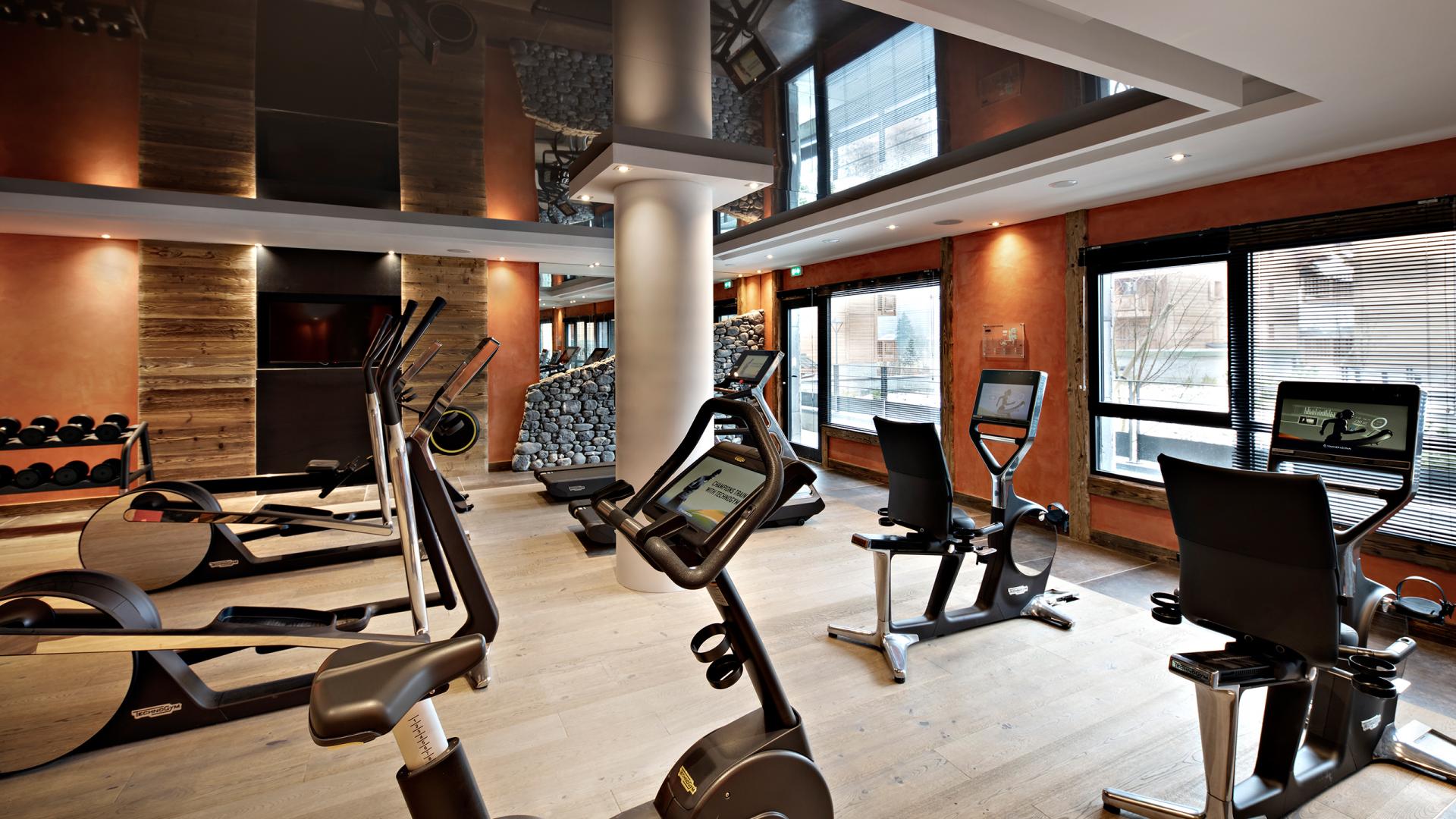 Salle Fitness de l'hôtel et résidence Alexane à Samoëns