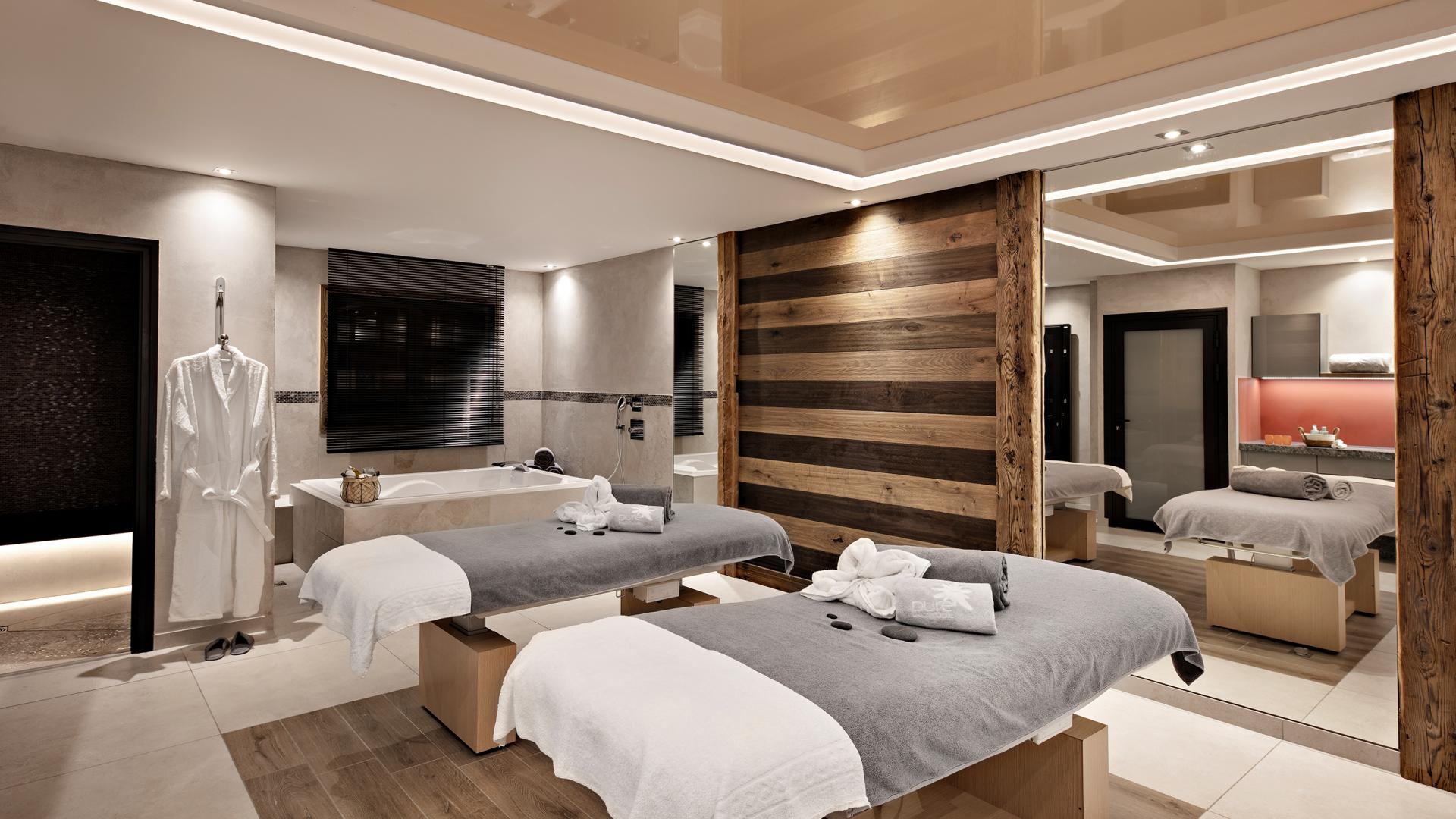 Les salles de soins du Spa Montagnes du Monde® de l'hôtel et résidence Alexane à Samoëns