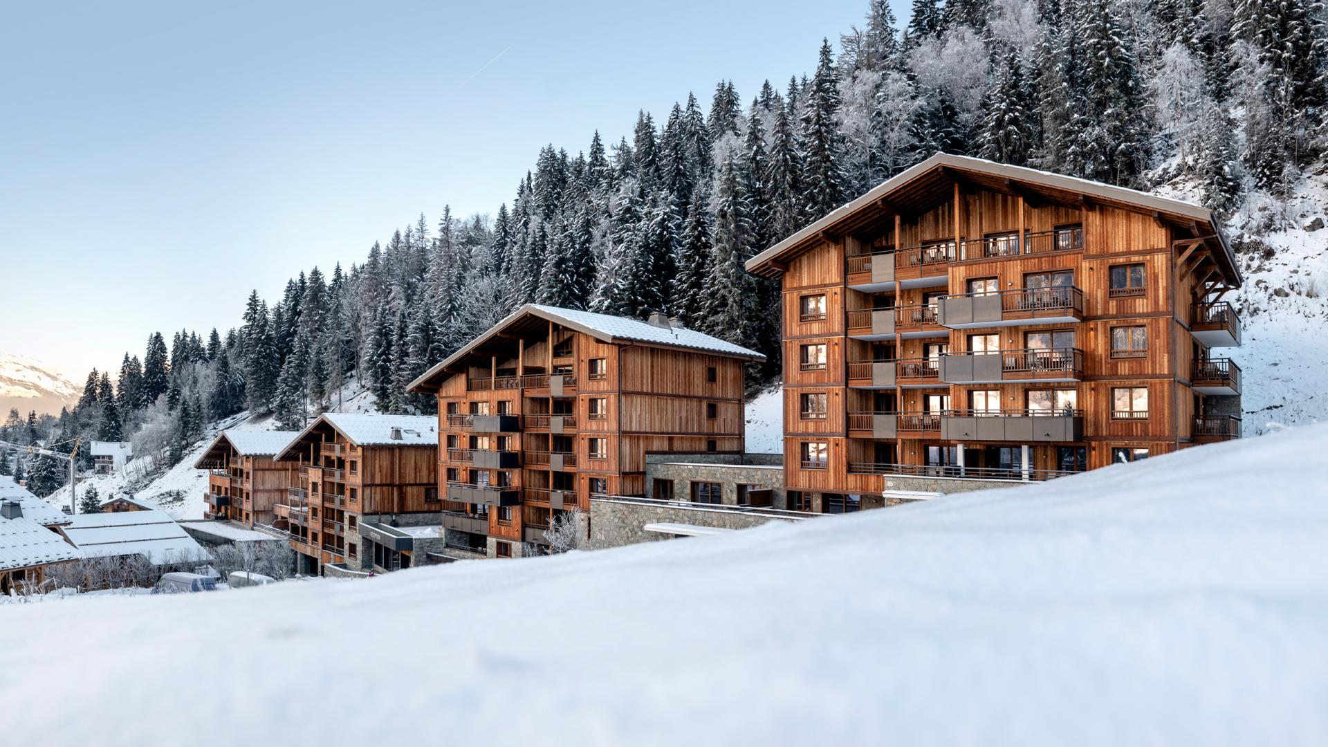 Vue extérieure des Chalets Láska aux Contamines-Montjoie