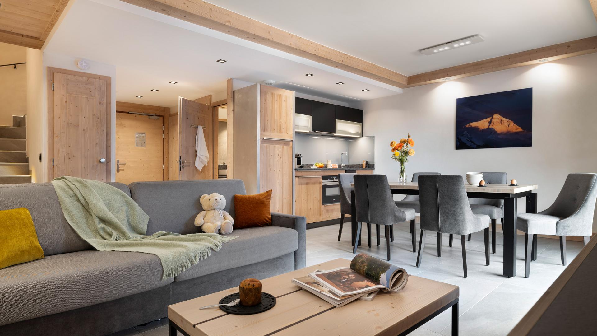 Résidence Akoya - Valmorel - 3P6 Duplex - Pièce à vivre
