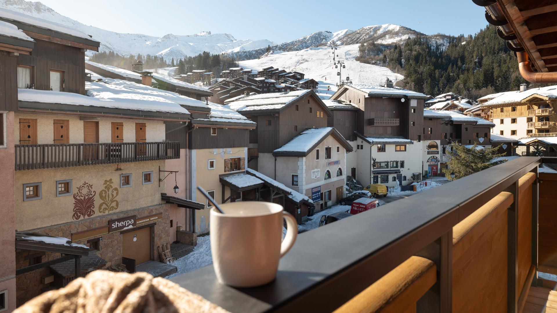 Résidence Akoya - Valmorel - 3P6 Duplex - Balcon avec vue sur les pistes