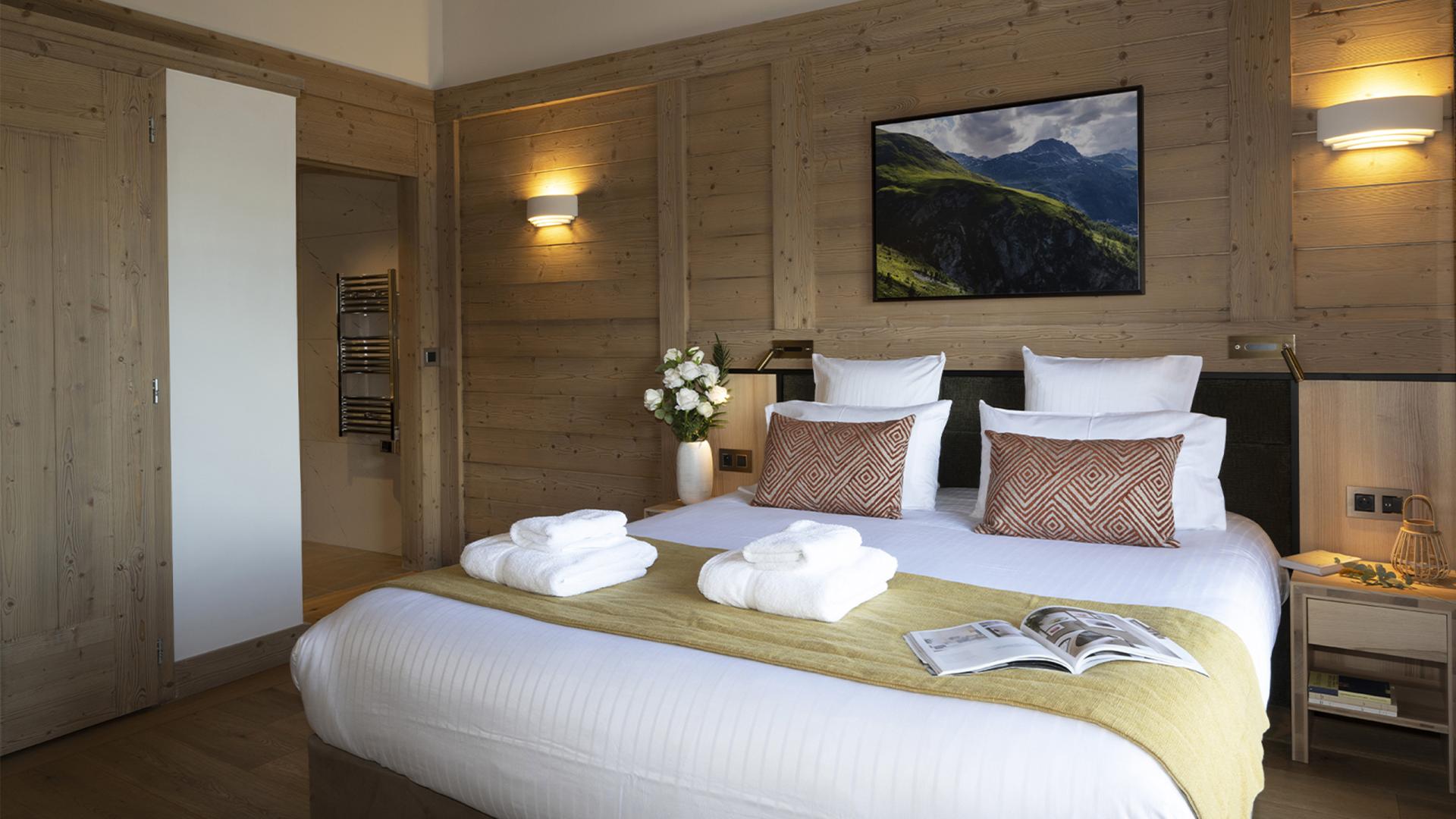 Hôtel Alpen Lodge - La Rosière - Lit