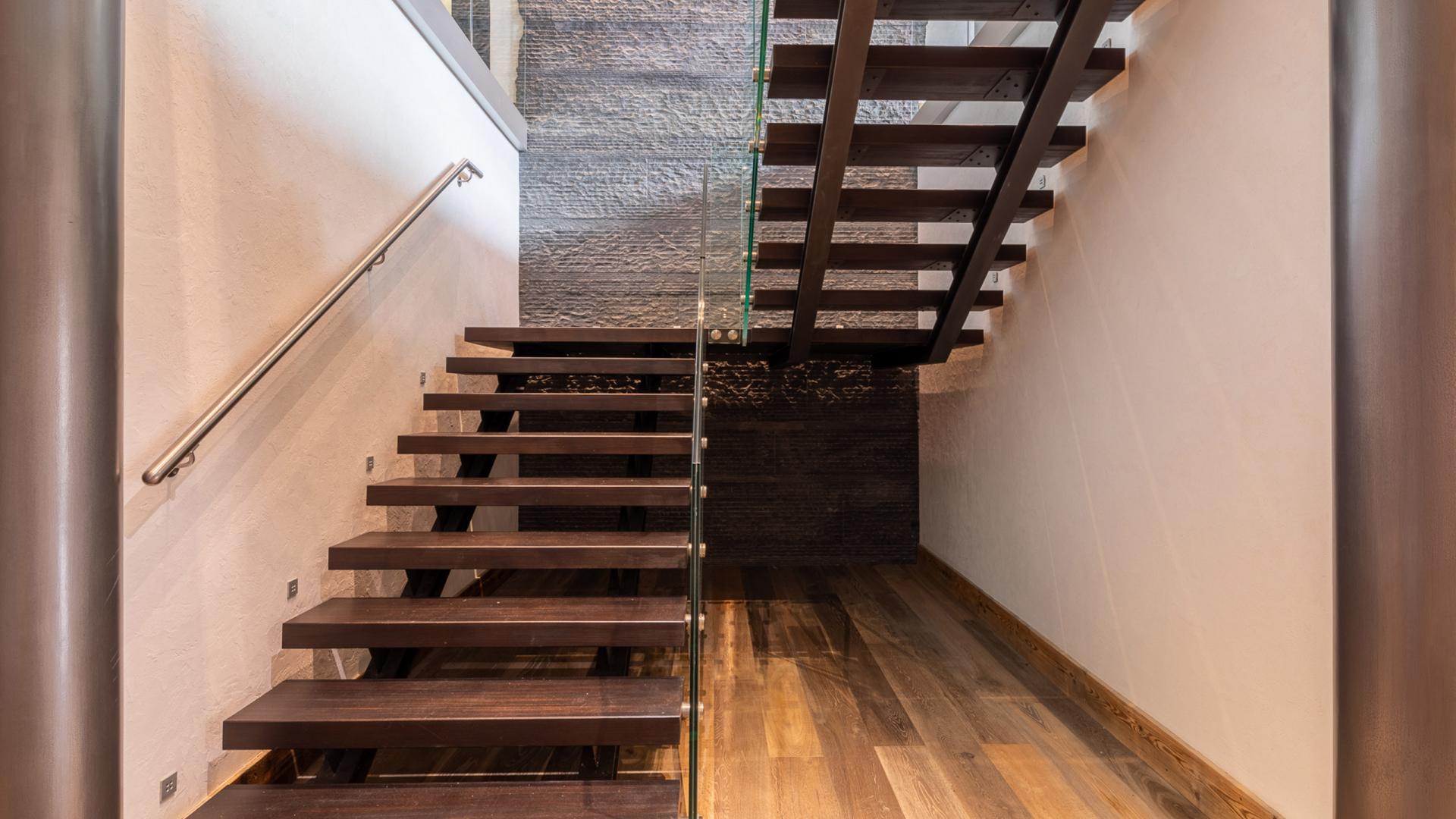 Escalier du Chalet Apsara à Méribel