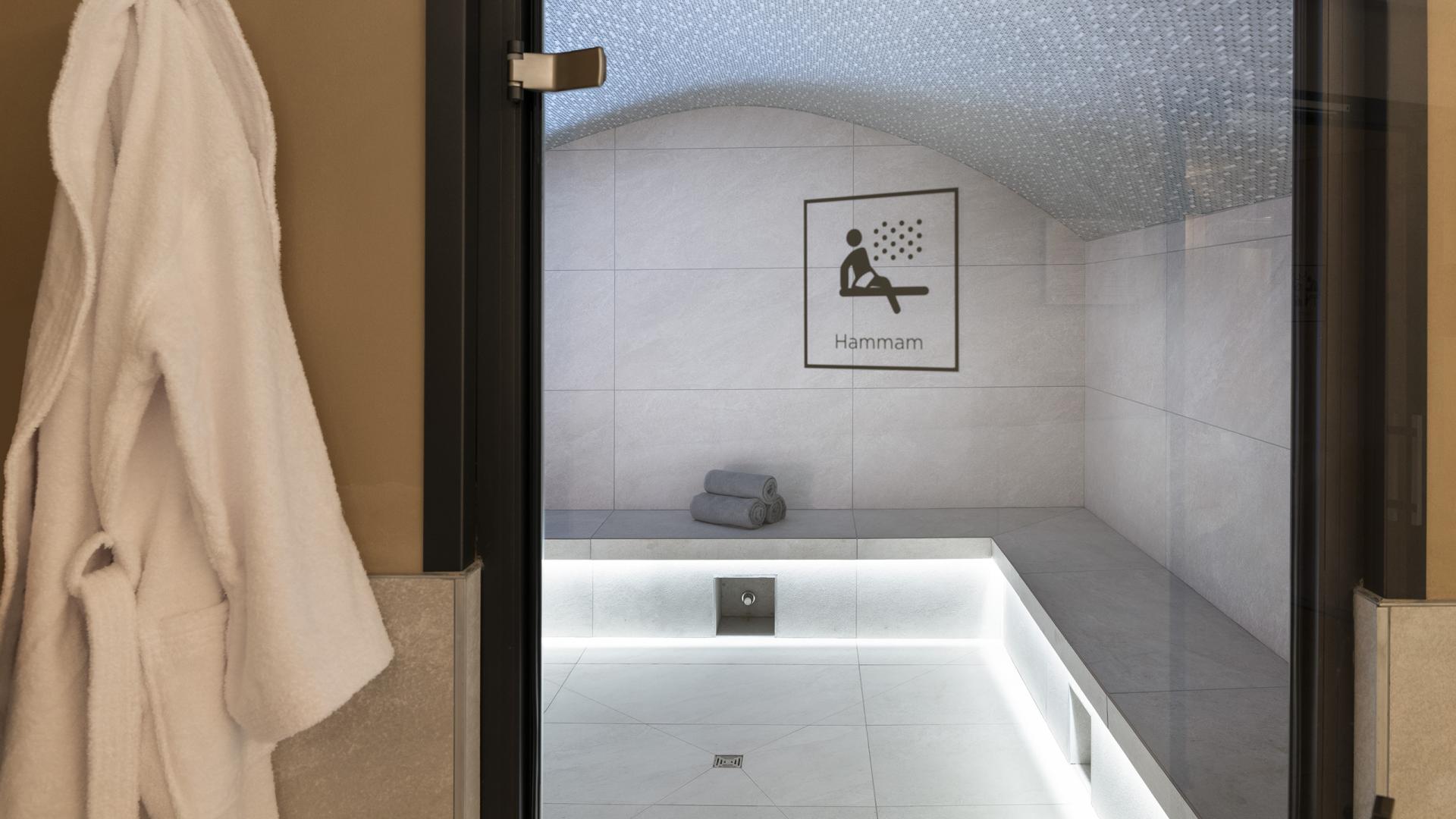 Hammam de l'espace bien-être de la résidence Akoya à Valmorel