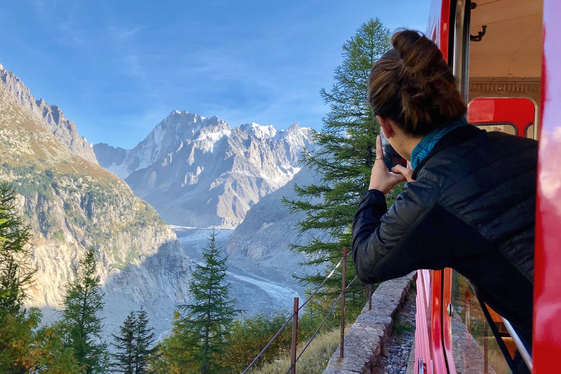 Destination Chamonix en été - Mer de glace en train à crémaillère