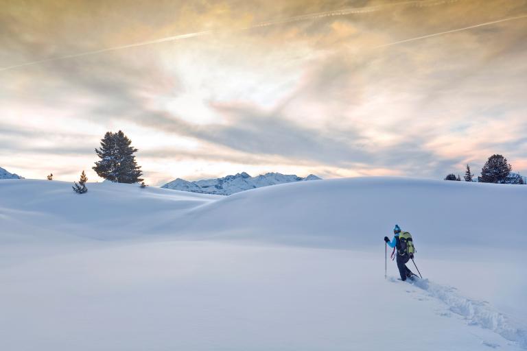 Panorama neige soleil
